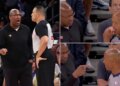 Knicks' Mike Brown has curious interaction with referee before foul rant