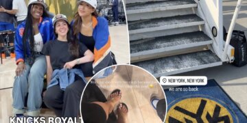 Knicks' famous WAGs share moments from thrilling night celebrating championship
