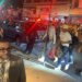 An object is thrown at Spurs' star Victor Wembanyama as he walked from the team bus to the Ritz-Carlton New York, NoMad after Game 4 of the NBA Finals on June 11, 2026.