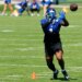 New York Giants wide receiver Malik Nabers (1) during football practice, Thursday, Sept.18, 2025, in East Rutherford, N.J.