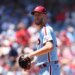 Philadelphia Phillies pitcher Zack Wheeler during a game.
