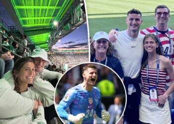 Matt Freese's girlfriend Kelsey celebrates USA World Cup win in patriotic outfit