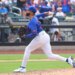 New York Mets pitcher Devin Williams pitching against the St. Louis Cardinals.