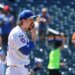 Mets starter Nolan McLean reacts after the Cubs' Michael Busch hits a two-run homer during Game 1 of a doubleheader on June 24, 2026.