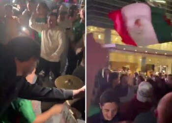 Mexico fans outside Ecuador hotel ahead of World Cup 2026 match