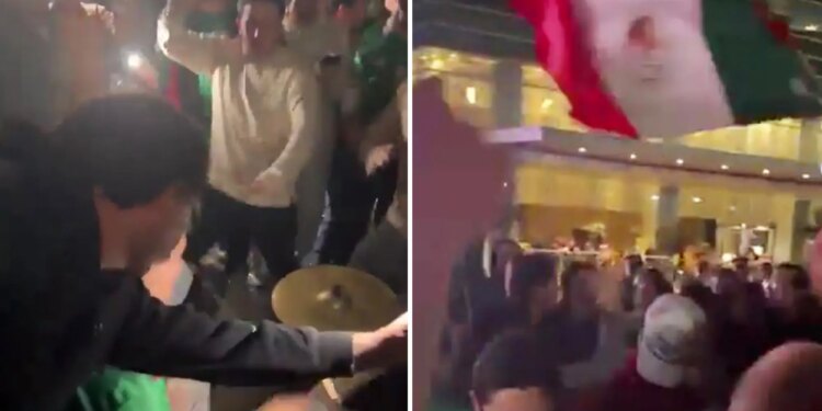 Mexico fans outside Ecuador hotel ahead of World Cup 2026 match