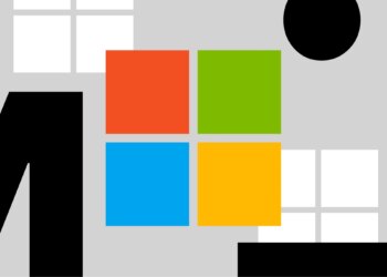 Vector illustration of the Microsoft logo.