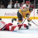 Golden Knights wing Mitch Marner (93) scores on Hurricanes goalie Frederik Anderson during the second period in Game 3 of the Stanley Cup Final on June 6, 2026.