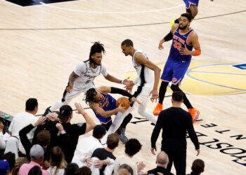 Victor Wembanyama's errant pass and foul cost the Spurs in their NBA Finals Game 2 loss to the Knicks.