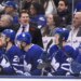 Toronto Maple Leafs coach Mike Babcock reacts as his team plays the Vegas Golden Knights.