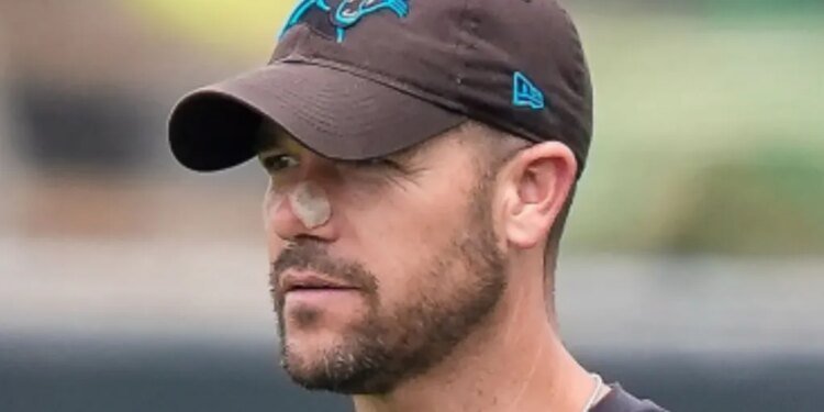 An image collage containing 1 images, Image 1 shows Panthers head coach Dave Canales watches practice on June 9, 2026