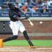 Ronny Mauricio rips an RBI double in the fourth inning of the Mets' 4-3 loss to the Cubs in 10 innings on June 25, 2026 at Citi Field.