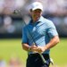 Rory McIlroy reacts during the third round of the US Open on June 20, 2026.