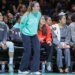Sabrina Ionescu, standing up to watch the action during the Liberty's win over the Tempo on June 3, 2026, is expected to return to the lineup on Sunday vs. the Washington Mystics.