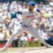 New York Mets relief pitcher Sean Manaea (59) throws a pitch against the San Diego Padres.