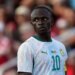 Senegal's Sadio Mane reacts during a soccer match.