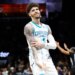 Charlotte Hornets guard LaMelo Ball (1) after making a 3-point basket.