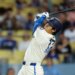 Shohei Ohtani belts a solo home run in the ninth inning of the Dodgers' 3-2 loss to the Orioles on June 20, 2026 in Los Angeles.