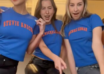 Taylor Swift, Alana Haim and Este Haim dancing after the  Knicks pulled off the biggest win franchise history over the Spurs in Game 4 of the NBA Finals on Wednesday, June 10, 2026.