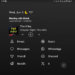 A square homescreen screenshot, showing an all-black background and several word icons.