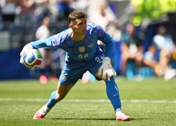Matt Freese of the U.S. in action.