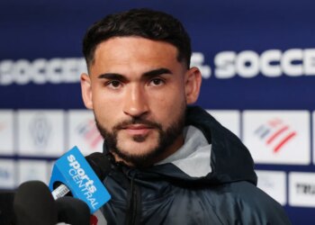 USMNT midfielder Christian Roldan talks to the media during a press conference on June 9, 2026.
