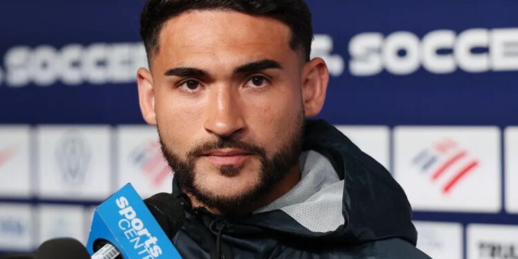 USMNT midfielder Christian Roldan talks to the media during a press conference on June 9, 2026.