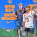 Matt Grande (11), of the Nassau title-winning South Side Cyclones, attended the Knicks ticker-tape parade with friends.