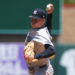 Will Warren, a New York Yankees pitcher, throws a baseball.