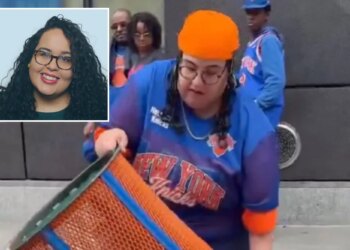 Woman who emptied knicks trashcan on street then stole it was DEI exec, worked at JPMorgan Chase