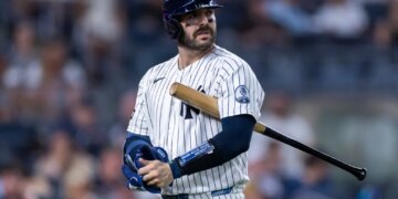 New York Yankees J.C. Escarra hitting an RBI single.