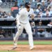 Spencer Jones hits a solo home run during the second inning of the Yankees blowout win over the White Sox on June 16, 2026 at the Stadium.