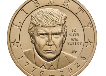 Treasury Secretary Scott Bessent unveiled the design of a new 2026 $1 coin featuring President Trump's likeness.