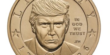 Treasury Secretary Scott Bessent unveiled the design of a new 2026 $1 coin featuring President Trump's likeness.