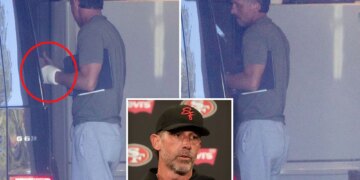 49ers coach Kyle Shanahan seen for first time since car wreck