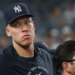 A dejected Aaron Judge looks on during the Yankees' ugly 9-3 loss to the Tigers on June 30, 2026 at the Stadium.