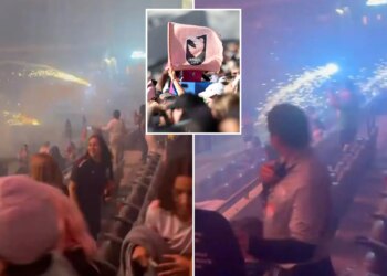 Angel City FC celebration erupts into chaos as pyrotechnics blast into crowd