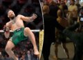 Conor McGregor bolts out of arena barefoot after brutal knee injury at UFC 329