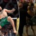 Conor McGregor bolts out of arena barefoot after brutal knee injury at UFC 329