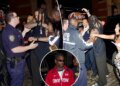 Cops remove Knicks' Jordan Clarkson from NYC hot spot after stepping in during Travis Scott bottle-throwing fight