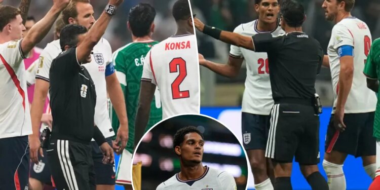 England star Jarell Quansah gets two-game World Cup ban for red card