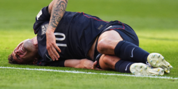 USMNT forward Christian Pulisic suffers an injury during a World Cup Round of 16 match vs. Belgium on July 6, 2026.