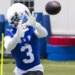 Odell Beckham Jr. catches a pass during the first day of Giants training camp on July 29, 2026 in White Sulpher Springs, W.Va.