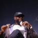 LeBron James speaking into a microphone at Fanatics Fest NYC.