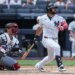 Jasson Dominguez homers in a game against the Twins on July 4, 2026.