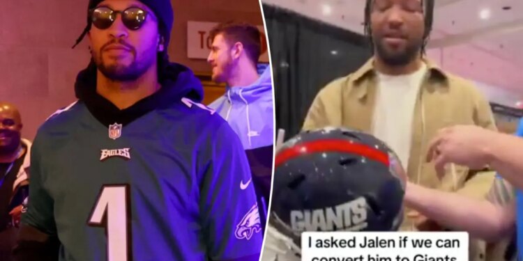 Jalen Brunson wanted nothing to do with signing Giants helmet