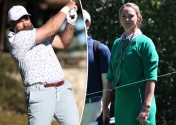 Jason Kelce's wife Kylie caught in bizarre tactic to fix his awful day on the golf course