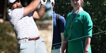 Jason Kelce's wife Kylie caught in bizarre tactic to fix his awful day on the golf course