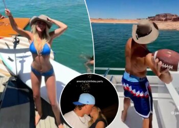 Jaxson Dart and girlfriend share wild video of July 4th celebration