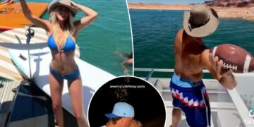 Jaxson Dart and girlfriend share wild video of July 4th celebration